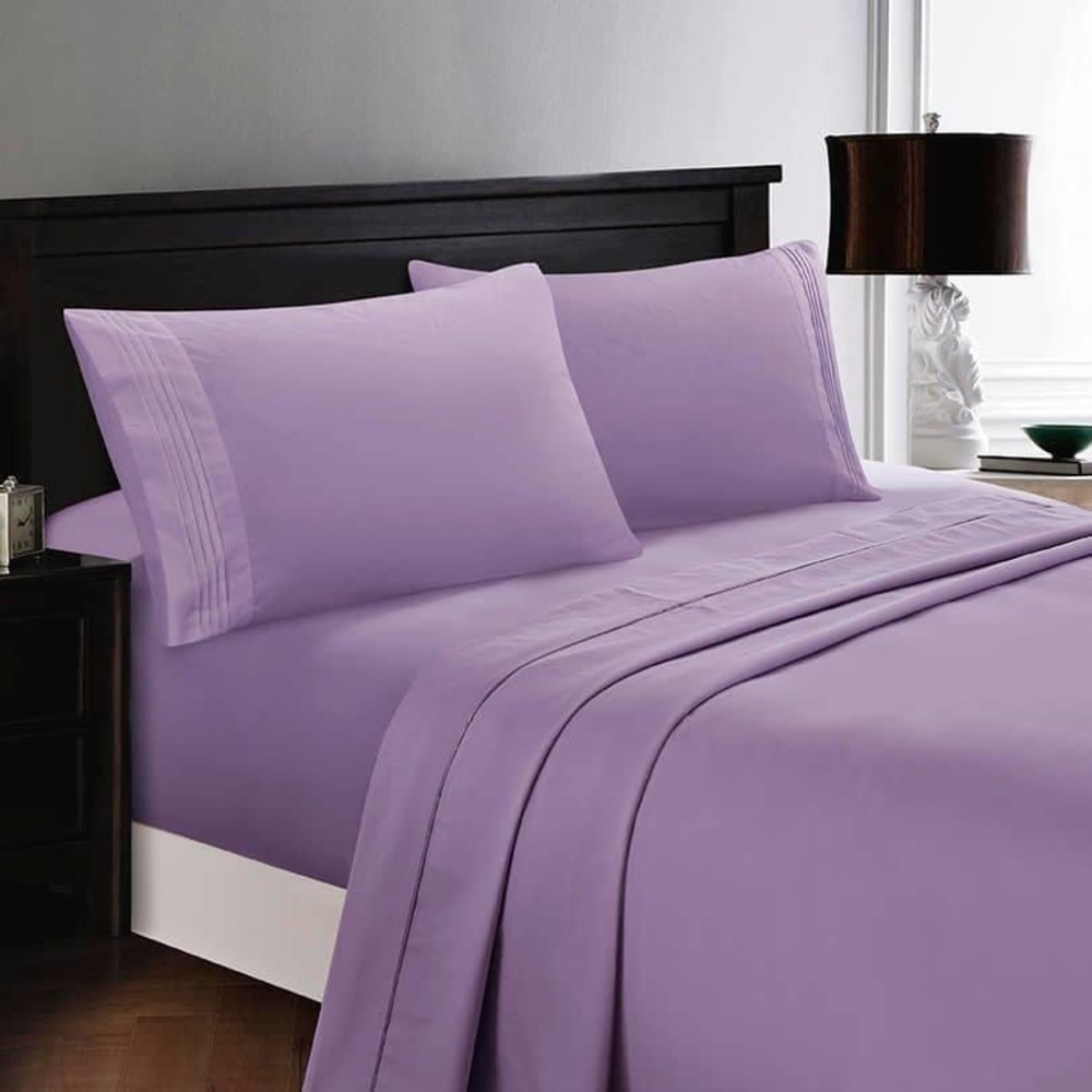 ⭐️SALE⭐️King 4pc Lavender Bedsheets - Picture 1 of 6